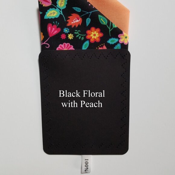 NEW - Contrasting Color 100% Cotton Pre-Folded Pocket Square Handkerchief Insert - Picture 4 of 7